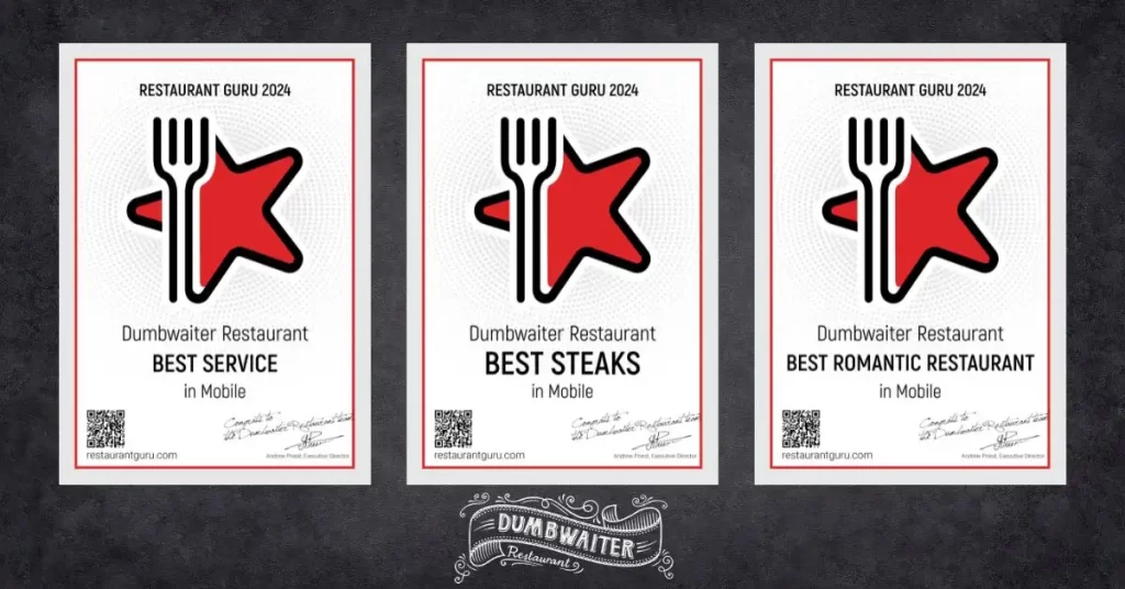 Dumbwaiter Restaurant Earns Multiple Prestigious Awards from Restaurant Guru